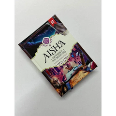 Hardcover boek aisha mother of the bellringers met levendige fantasy illustraties en sterrenhemel op de omslag