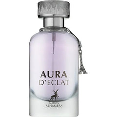 Parfum Aura van Al Hambra met charm en Aura D’Eclat geur in verfijnde fles