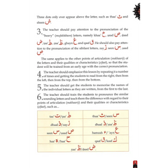 Gids voor Arabisch schrift met kleurrijke illustraties voor het lezen van de Koran