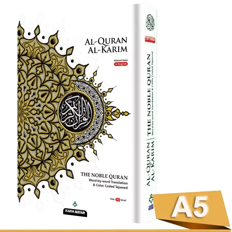 Al Quran Al Kareem Maqdis A5 formaat (Word-by-Word Translation Colour Coded Tajweed ) - Islamboekhandel.nl