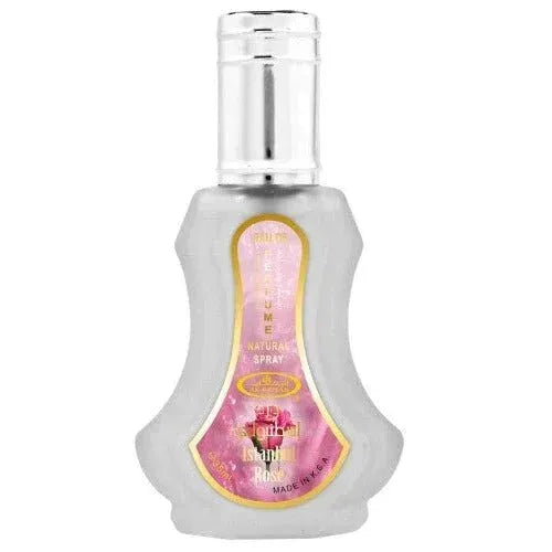 Elegante parfumfles met zilveren dop van Al-rehab Parfum Istanbul Rose