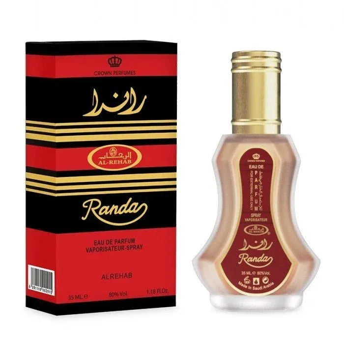 Randa parfum en doos van Al-Rehab Parfum Randa, luxe geurervaring