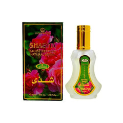 Al-Rehab Parfum Shadha met bloemige parfum in een elegante fles en verpakking