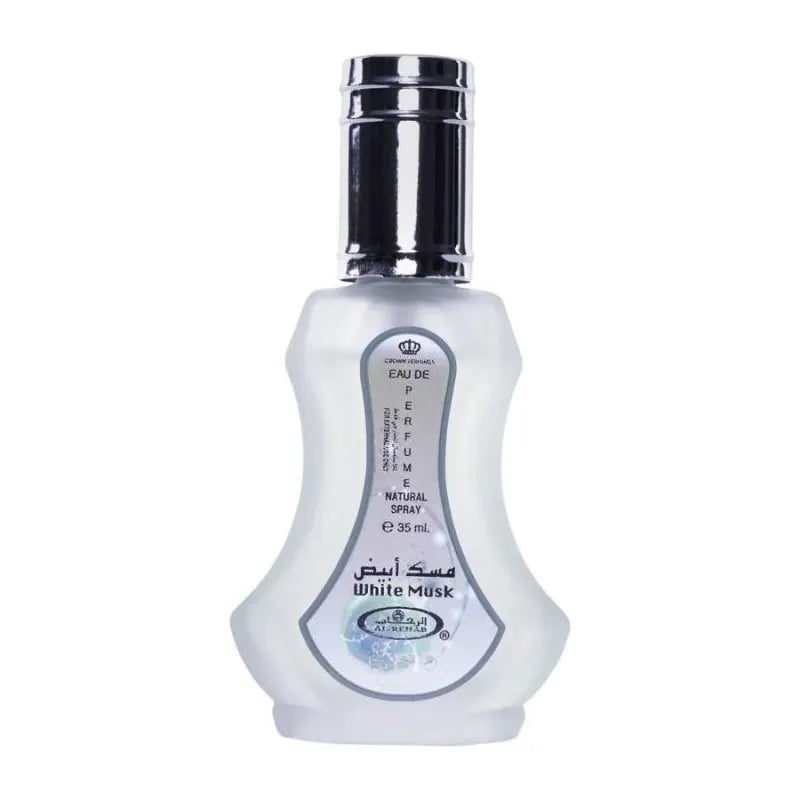 Al-Rehab Parfum White Musk bottle showcasing elegant white musk fragrance