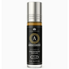 Ambassador parfumolie in roll-on fles met Franse leren geur van Al-Rehab Parfumolie