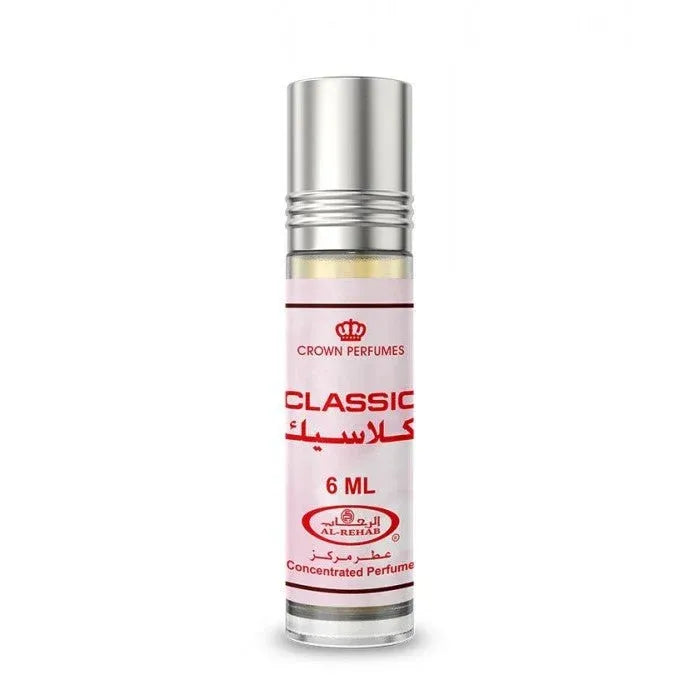 Zilverkleurige parfumolie Classic van Al-Rehab, 6ml in bloemige parfum geurfamilie