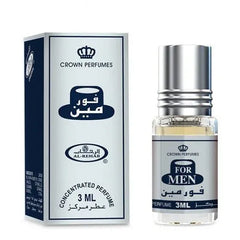 Crown Perfumes Al-Rehab Parfumolie For Men 3ml flacon en verpakking afgebeeld