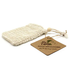 Ancient Wisdom Nature Soap Bag - Washed Jute