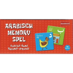 Arabische Memory Spel met paren afbeeldingen en letters voor educatieve plezier