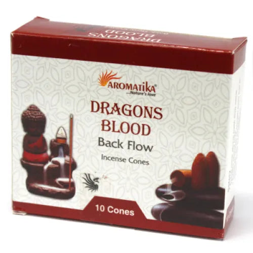 Aromatika Backflow Incense Cones Box with 10 Dragon’s Blood Incense Cones