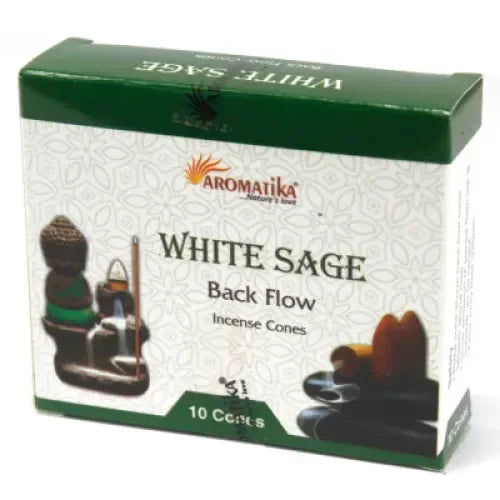 Aromatica Backflow Incense Cones White Sage Backflow Incense Cones - Islamboekhandel.nl