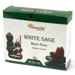 Aromatica Backflow Incense Cones White Sage Backflow Incense Cones - Islamboekhandel.nl