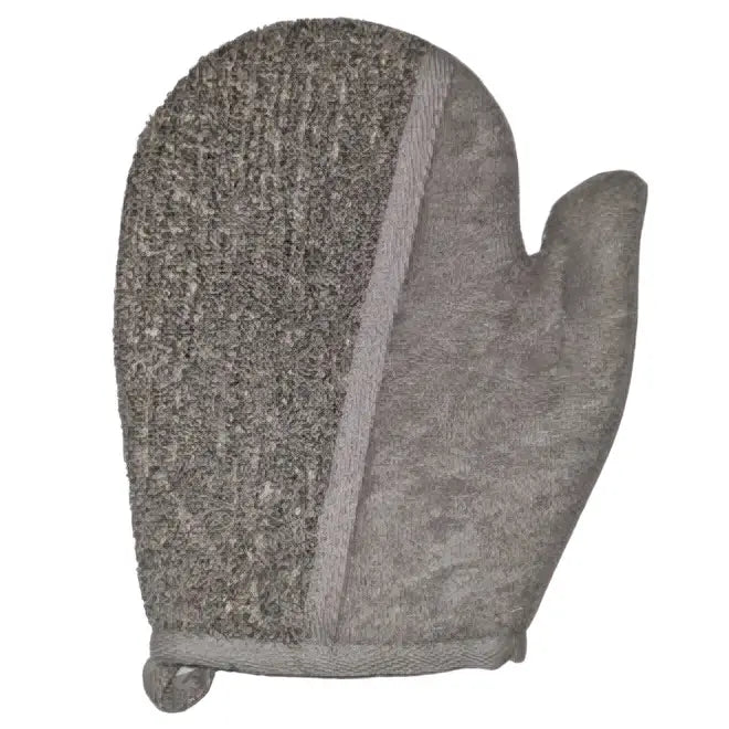 Bamboo & Linen Scrub handschoen met Aktieve Kool - Islamboekhandel.nl