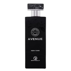 Zwart rechthoekig parfumflesje van Avenue, perfect voor arabische parfum liefhebbers