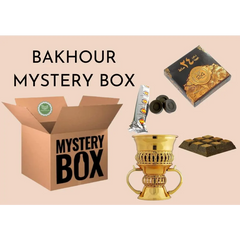 Bakhour Mystery Box met diverse bakhoor-gerelateerde items voor een mysterieus aroma-ervaring