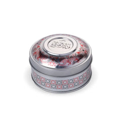 Decoratieve zilveren tin met bloemenmotieven en Arabische kalligrafie voor Banafa For Oud