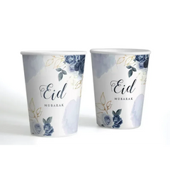 Bekers - Eid Peony Blauw (set van 6) - Islamboekhandel.nl