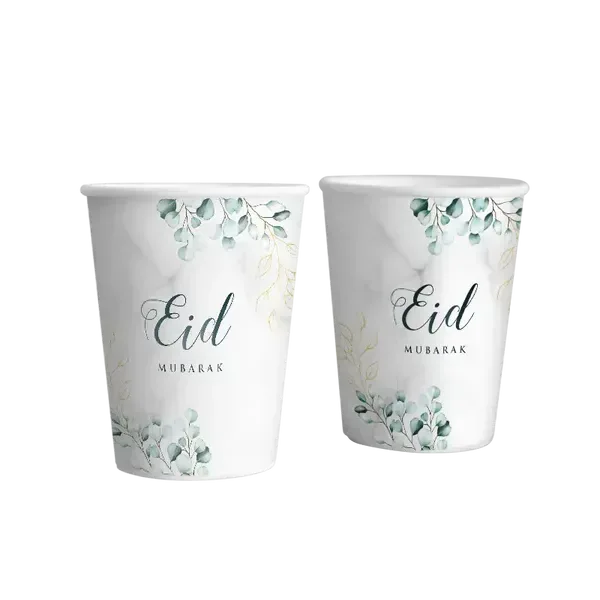 Bekers - Marmer Eucalyptus (set van 6) - Islamboekhandel.nl