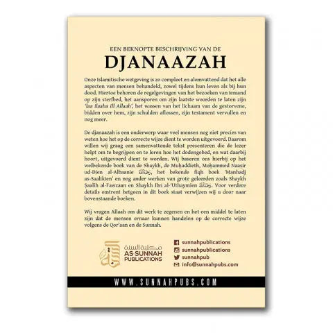 Een beknopte beschrijving van de djanaazah - Islamboekhandel.nl