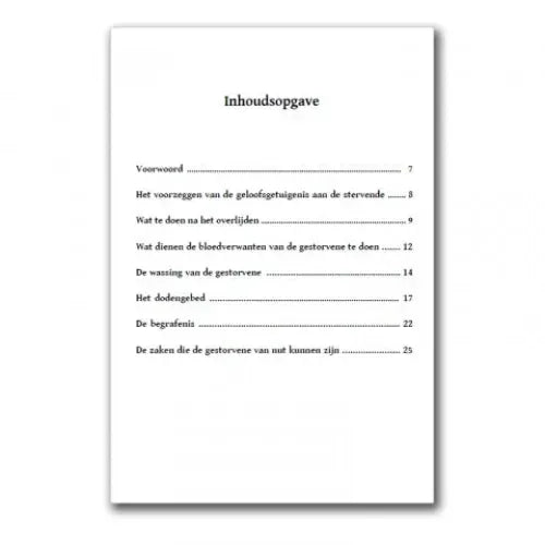 Een beknopte beschrijving van de djanaazah - Islamboekhandel.nl