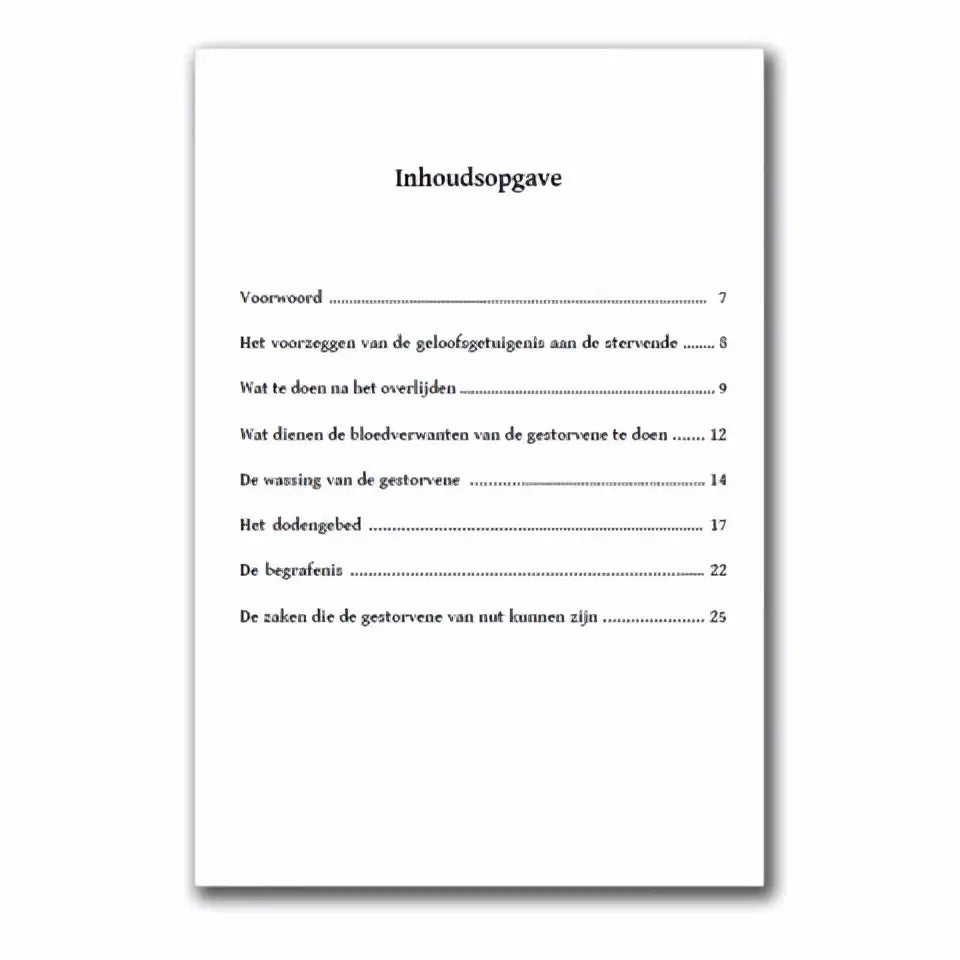 Een beknopte beschrijving van de djanaazah - Islamboekhandel.nl
