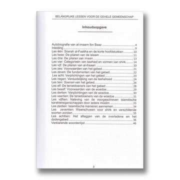 Belangrijke lessen voor de gehele gemeenschap - Islamboekhandel.nl