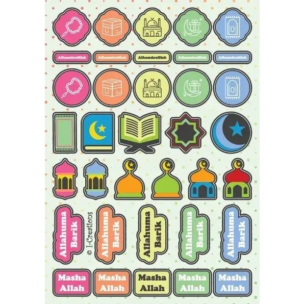 Beloningsstickers -kids dots - Islamboekhandel.nl