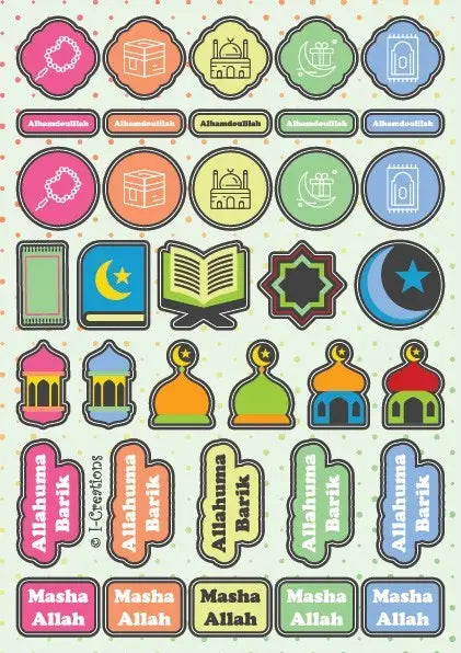 Beloningsstickers -kids dots - Islamboekhandel.nl