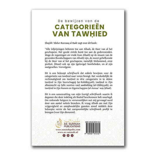 De Bewijzen van de Categorieën van Tawhied - Islamboekhandel.nl