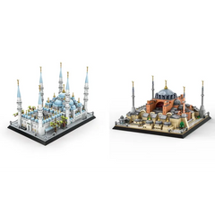 Blauwe Sultan Ahmet Moskee & Hagia Sophia Bouwstenenset Bundel