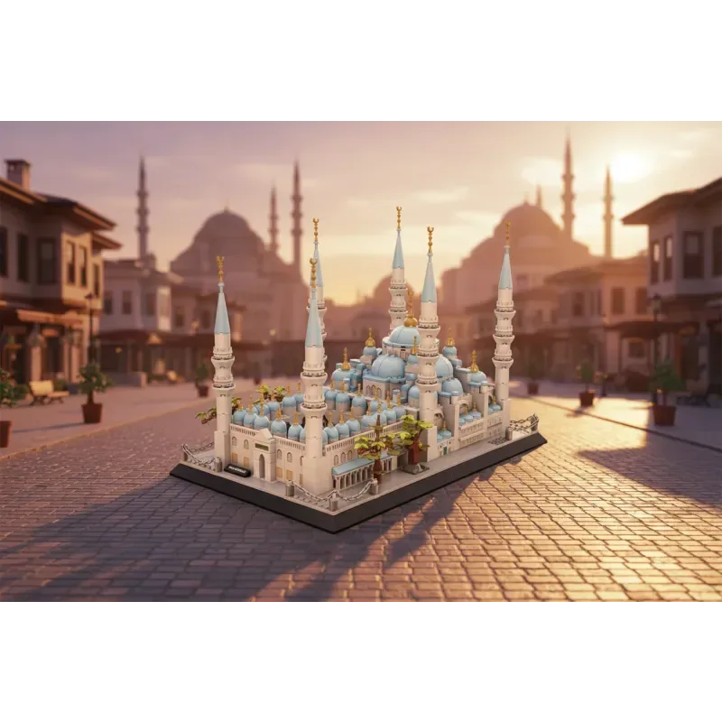 Blauwe Sultan Ahmet Moskee in Istanbul Bouwstenenset(lego) - (1129 onderdelen) - Islamboekhandel.nl