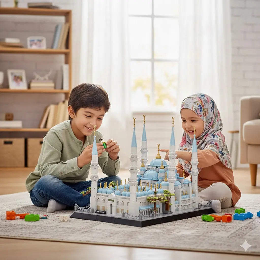 Blauwe Sultan Ahmet Moskee in Istanbul Bouwstenenset(lego) - (1129 onderdelen) - Islamboekhandel.nl