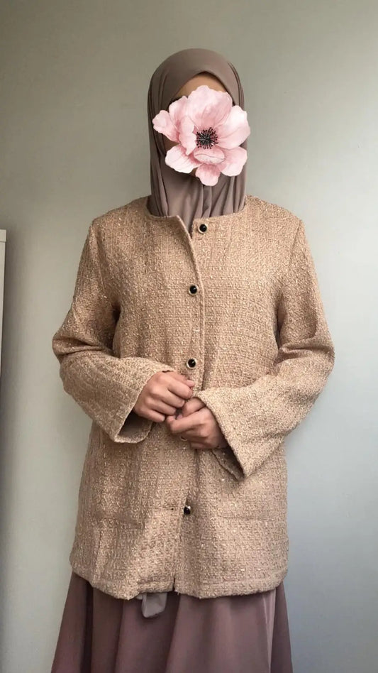Bouclé blazer - Islamboekhandel.nl