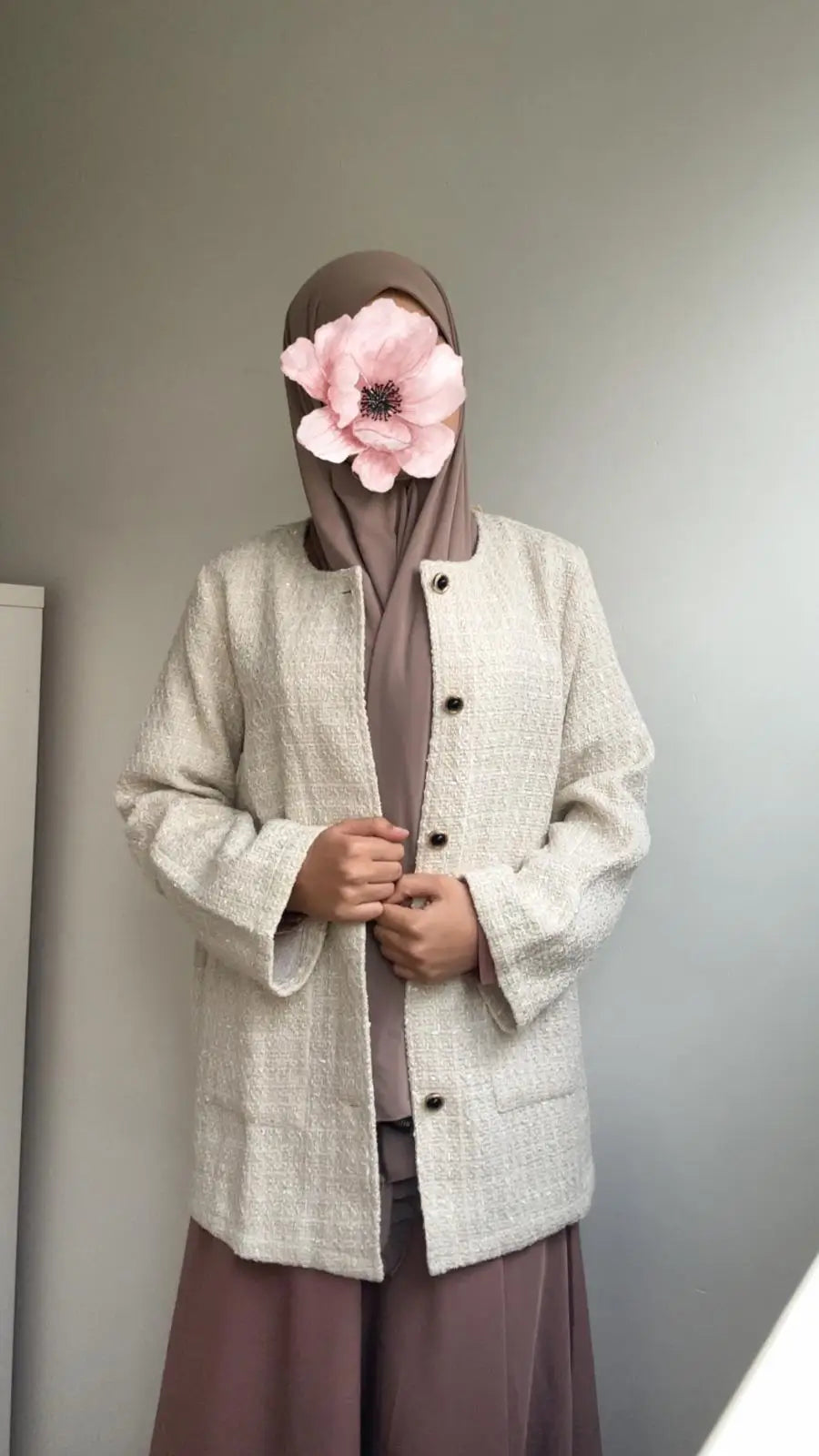 Bouclé blazer - Islamboekhandel.nl
