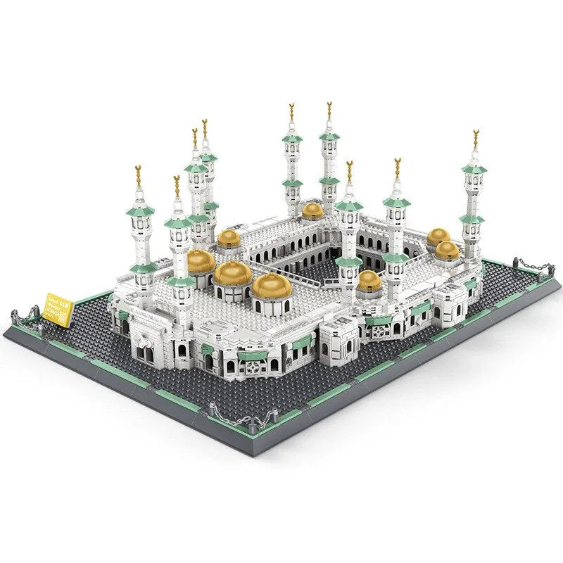 Model van Masjid al-Haram in Mekka met echte Lego stenen, erg leuk om te ontdekken