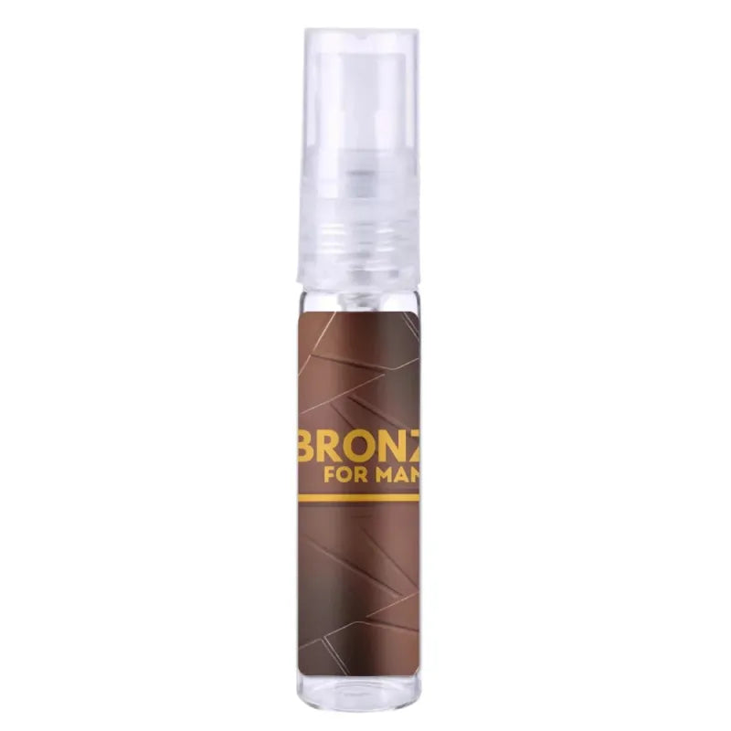 Bruine flacon van Bronze For Men 100ml met transparante spraydop, producten merk uitgeverij