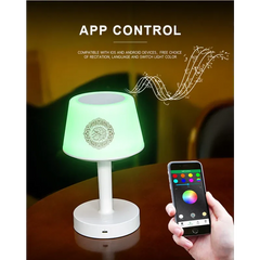 App-bestuurde Quran lamp met kleurveranderend licht voor bureaulamp Azan Klok SQ917