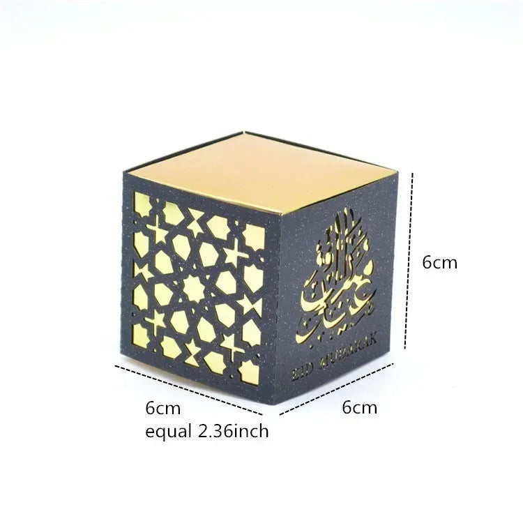 Cadeaudoosje klein Eid goud/zwart (4 stuks) 5 - Islamboekhandel.nl