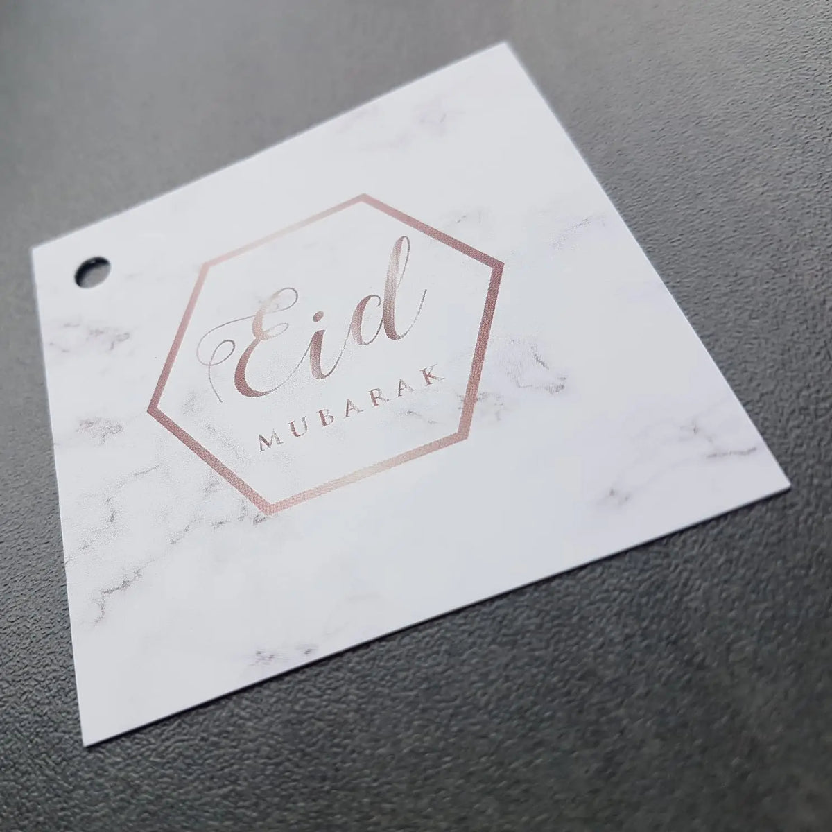 Cadeaukaartjes Eid mubarak -marmer (4 stuks) - Islamboekhandel.nl