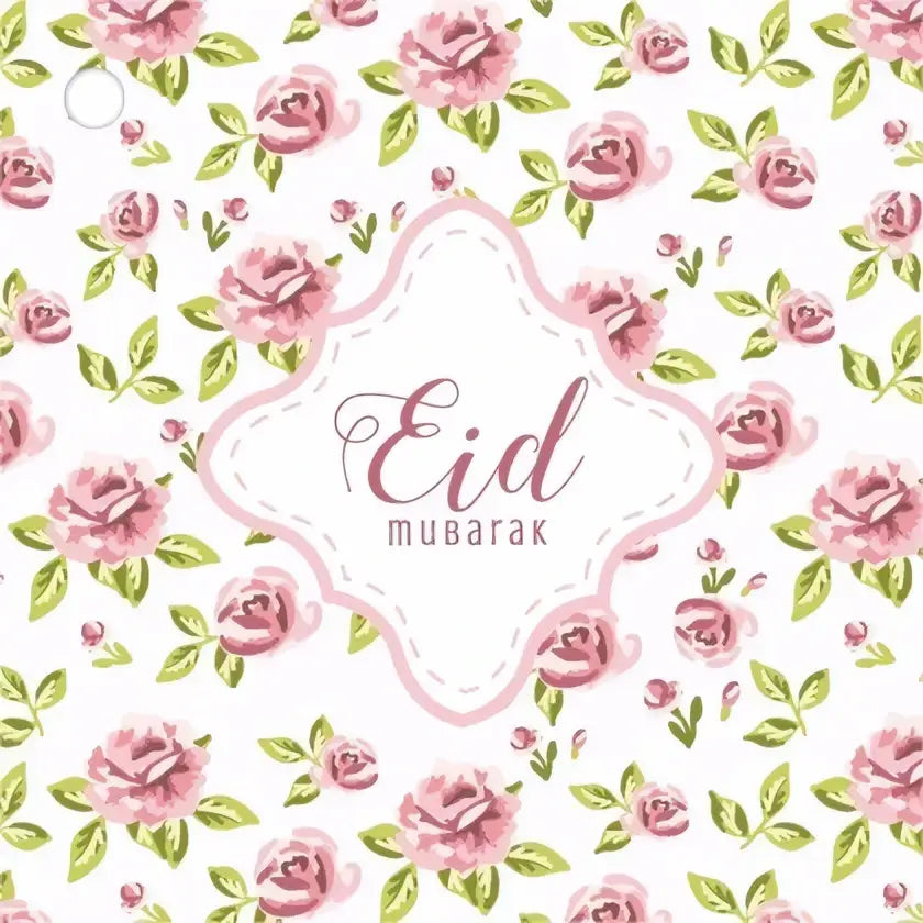 Cadeaukaartjes Eid mubarak -vintage rose (4 stuks) - Islamboekhandel.nl