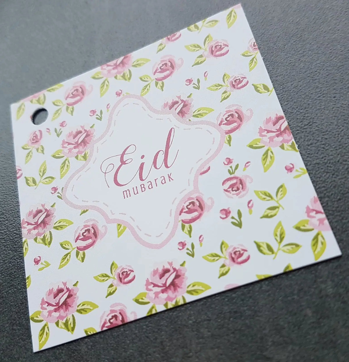 Cadeaukaartjes Eid mubarak -vintage rose (4 stuks) - Islamboekhandel.nl