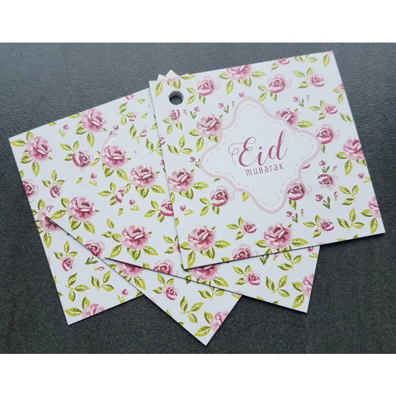 Cadeaukaartjes Eid mubarak -vintage rose 4 stuks I-Creations
