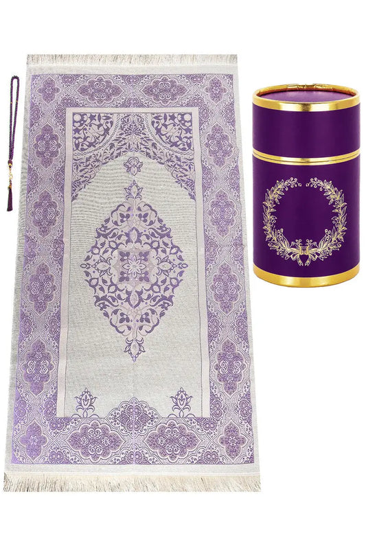 Cadeauset gebed cilinder -paars - Islamboekhandel.nl