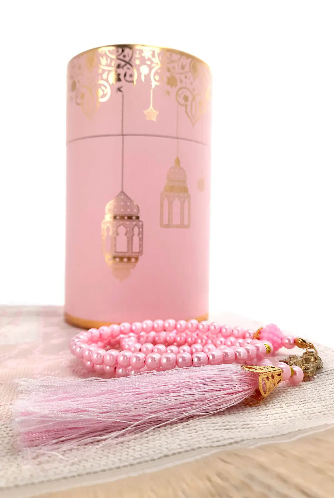 Cadeauset gebed cilinder -roze - Islamboekhandel.nl