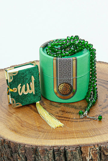 Cadeauset gebed mini cilinderbox -verkrijgbaar in meedere kleuren - Islamboekhandel.nl
