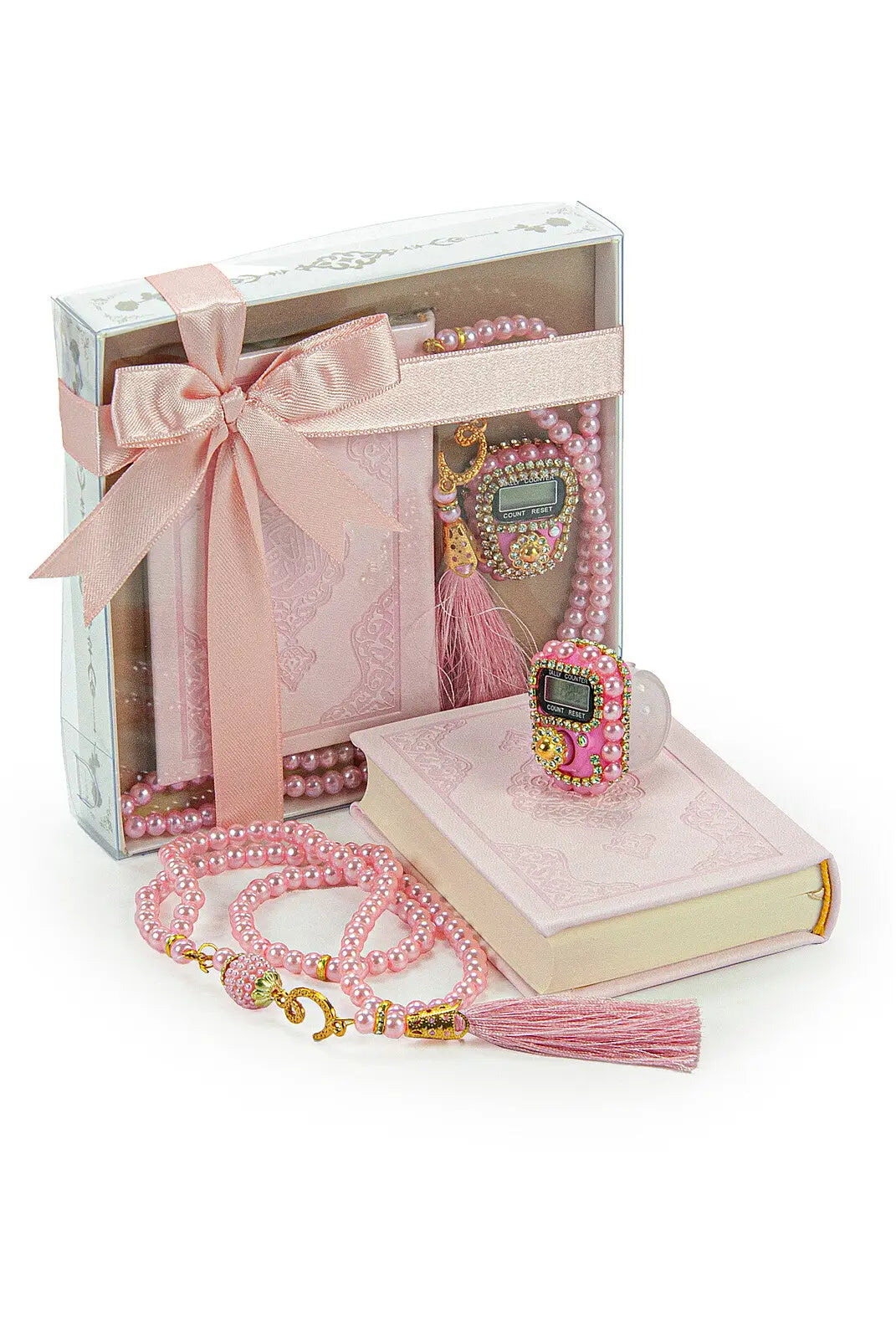 Cadeauset klein met koran/tasbih -Roze - Islamboekhandel.nl