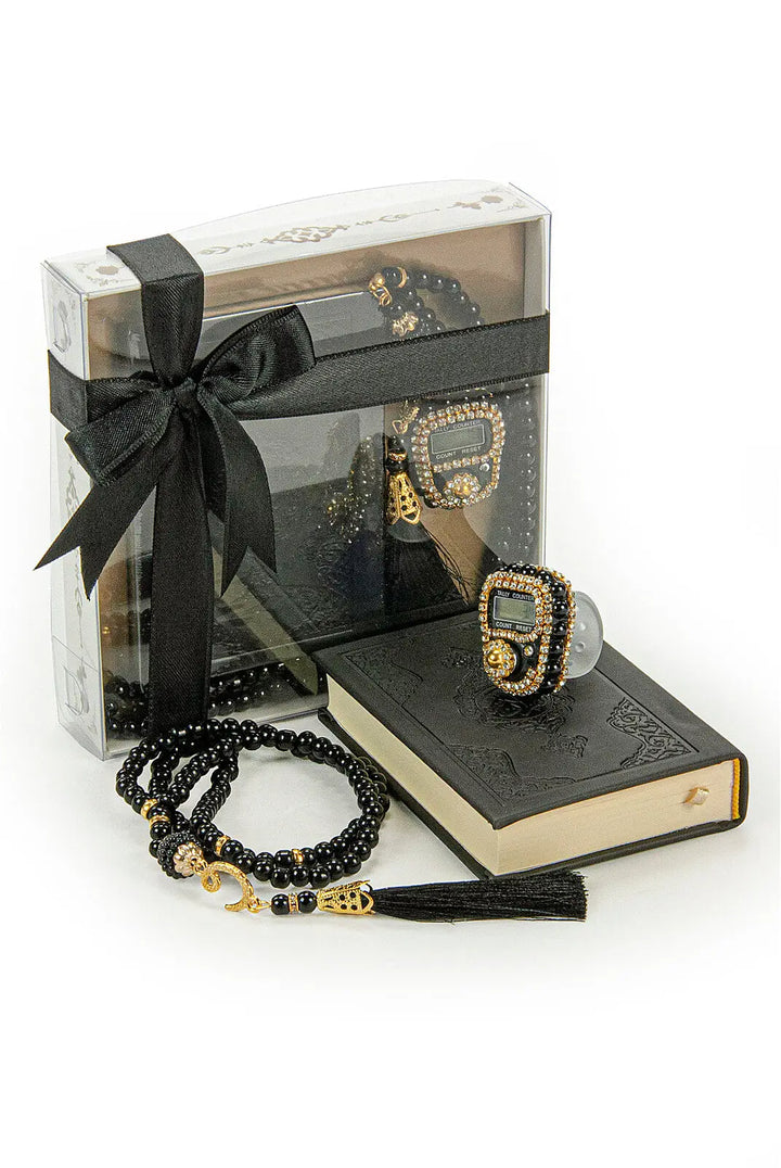 Cadeauset klein met koran/tasbih -Zwart - Islamboekhandel.nl