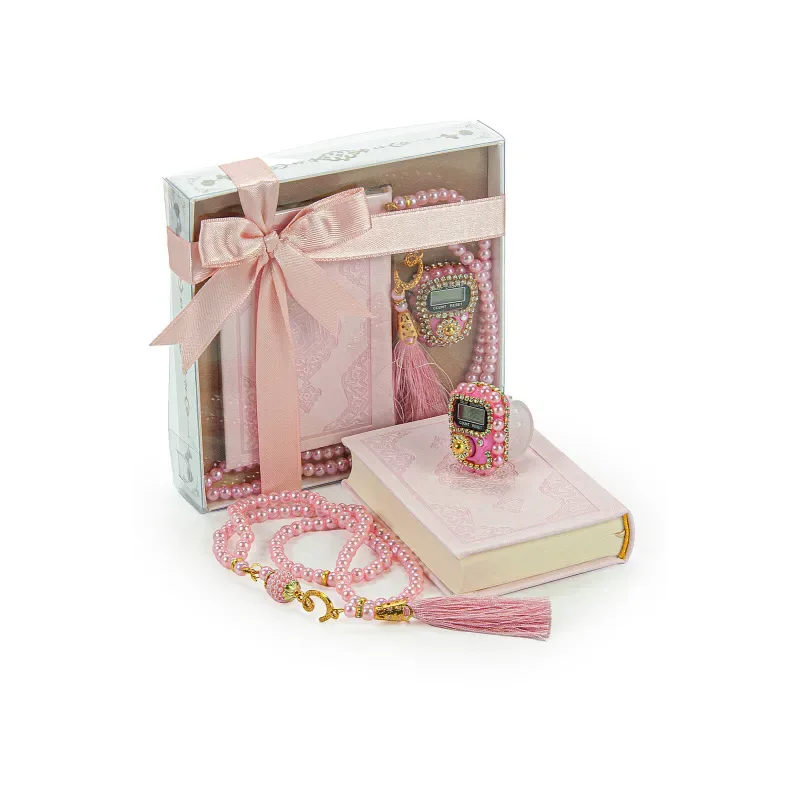Cadeauset klein met koran/tasbih -Roze - Islamboekhandel.nl