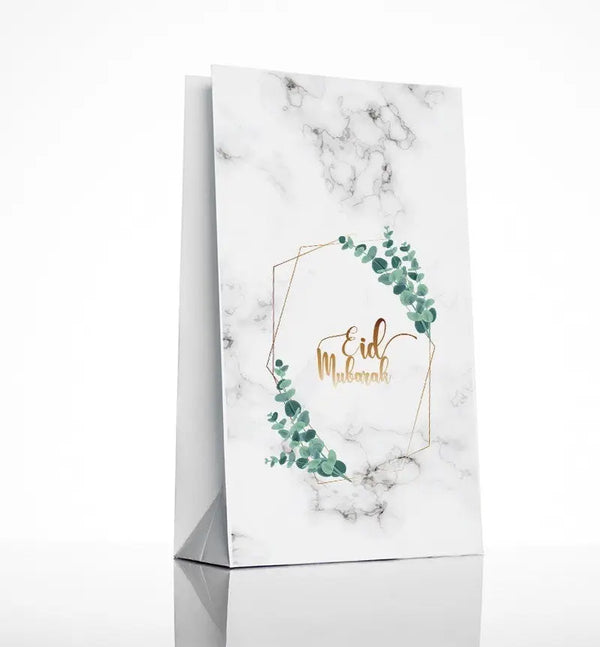 Cadeauzakjes -marmer eucalyptus (6 stuks) - Islamboekhandel.nl