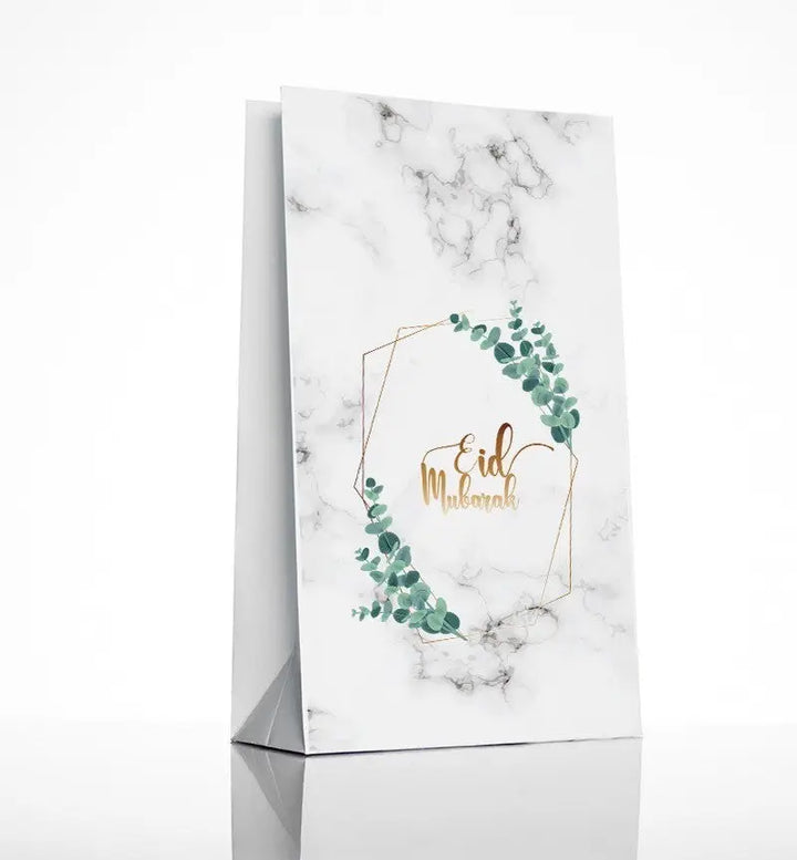 Cadeauzakjes -marmer eucalyptus (6 stuks) - Islamboekhandel.nl